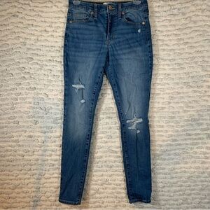 WOMENS SIZE 0 JEANS HIGH RISE SKINNY  DISTRESSED STRETCHY CASUAL UNIVERSAL THREA